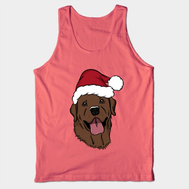 Santa Chocolate Lab Tank Top by rmcbuckeye